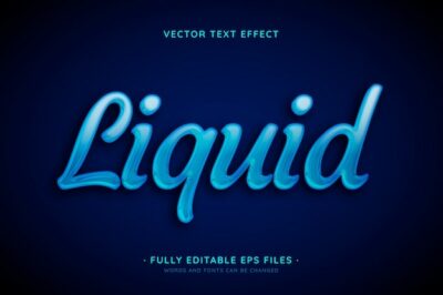 Free Vector | Realistic liquid text effect