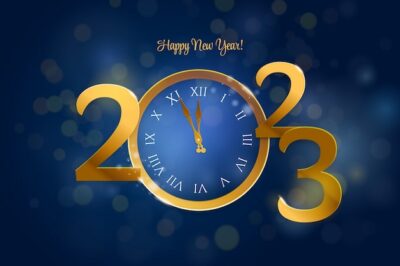 Free Vector | Realistic new year 2023 background