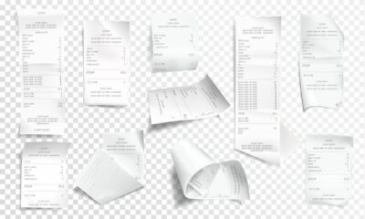 Free Vector | Realistic receipt collection