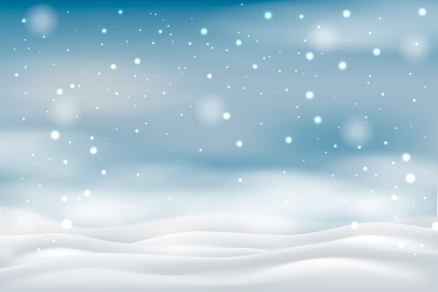 Free Vector | Realistic snowfall background