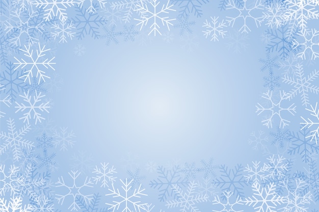 Free Vector | Realistic snowflake border