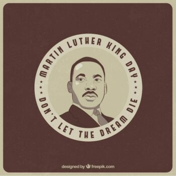 Free Vector | Round background of martin luther king day