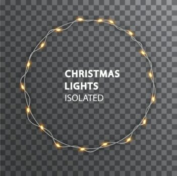 Free Vector | Round garland for decoration of festive design. christmas lights isolated.