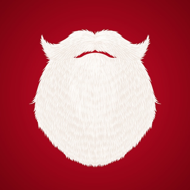 Free Vector | Santa claus beard on red background