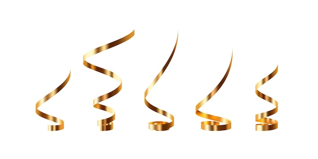 Free Vector | Set of golden serpentine