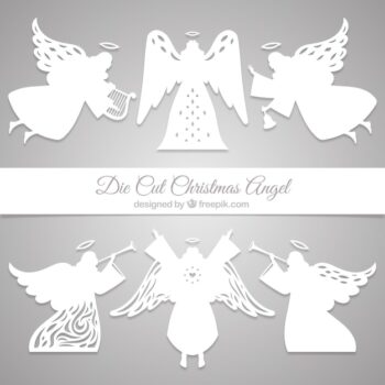 Free Vector | Set of paper angels
