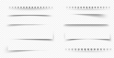 Free Vector | Shadow frames of paper sheet notebook pages