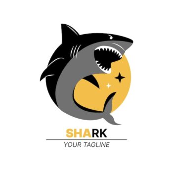 Free Vector | Shark branding logo template