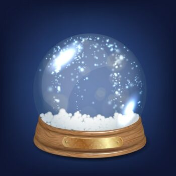 Free Vector | Shiny crystal snowball