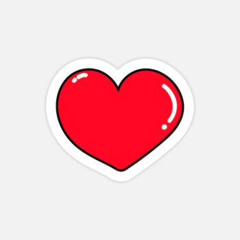 Free Vector | Shiny red heart symbol vector