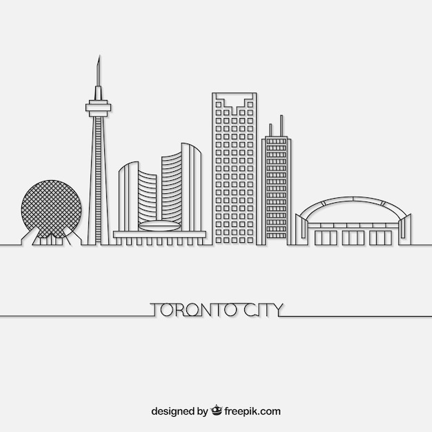 Free Vector | Skyline of toronto