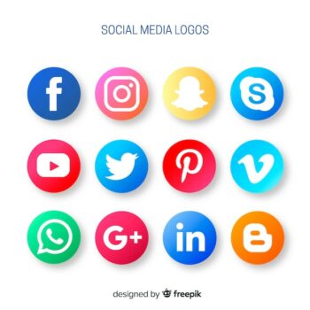 Free Vector | Social media logo collection
