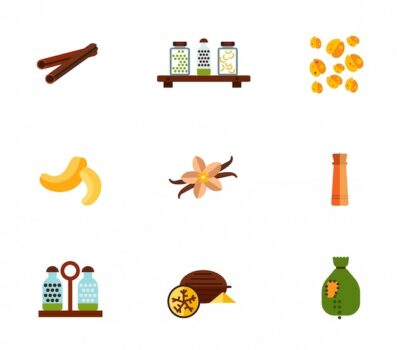 Free Vector | Spices icon set
