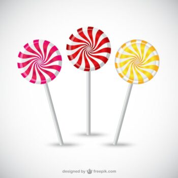 Free Vector | Spiral lollipops