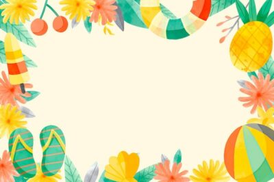 Free Vector | Summer season background with copy space