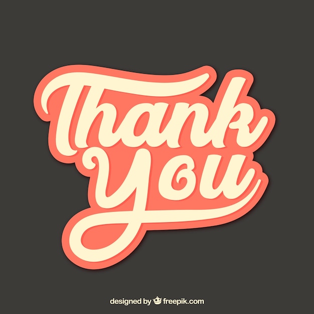 Free Vector | Thank you composition with vintage style