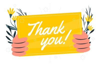 Free Vector | Thank you placard concept illustration