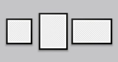 Free Vector | Three gallery wall style photo frames in different sizes
