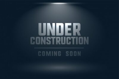 Free Vector | Under construction coming soon spot light background