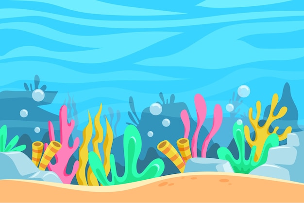Free Vector | Underwater background for video conferences
