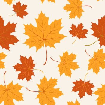 Free Vector | Vector seamless with autumn maple leaves