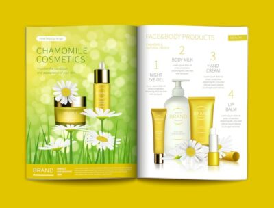 Free Vector | Vector template for glossy cosmetic magazine.
