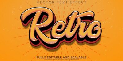 Free Vector | Vintage editable text effect retro and classic text style