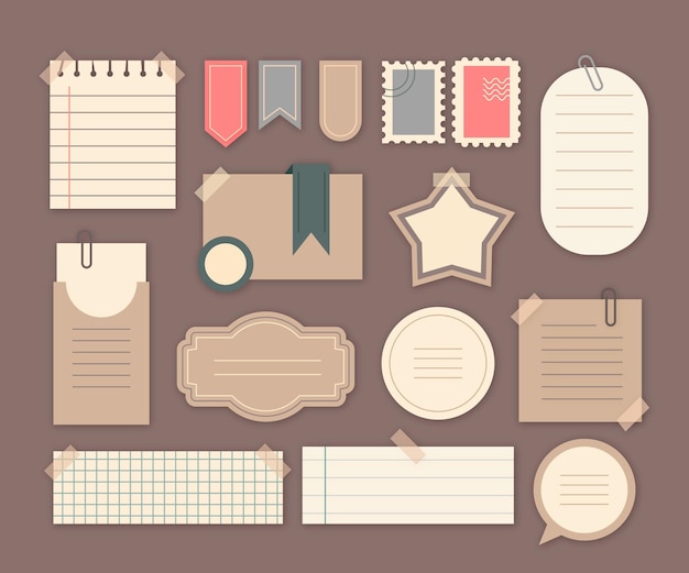 Free Vector | Vintage scrapbook paper collection