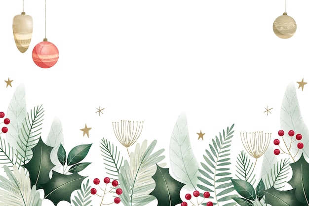 Free Vector | Watercolor christmas background