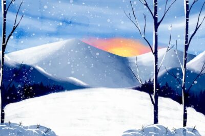 Free Vector | Watercolor winter solstice illustration