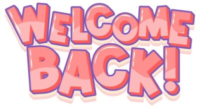 Free Vector | Welcome back typography design