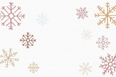 Free Vector | Winter snowflake background, christmas aesthetic doodle in white vector