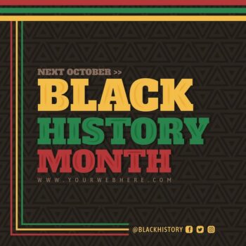 Free Vector | Hand drawn flat black history month instagram post template