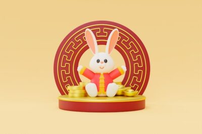Free Photo | Chinese new year celebration with rabbit