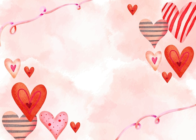 Free Vector | Watercolor valentine's day background