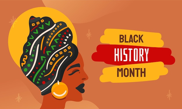 Free Vector | Hand drawn flat black history month background