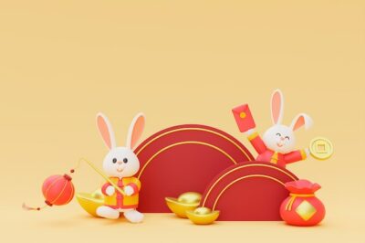 Free Photo | 3d chinese new year background