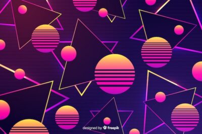 Free Vector | 80's geometric colorful decorative background