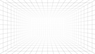 Free Vector | Abstract 3d perspective indoor wireframe vector design
