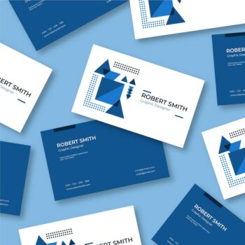 Free Vector | Abstract classic blue business card template