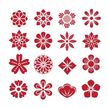Free Vector | Abstract flower icons collection