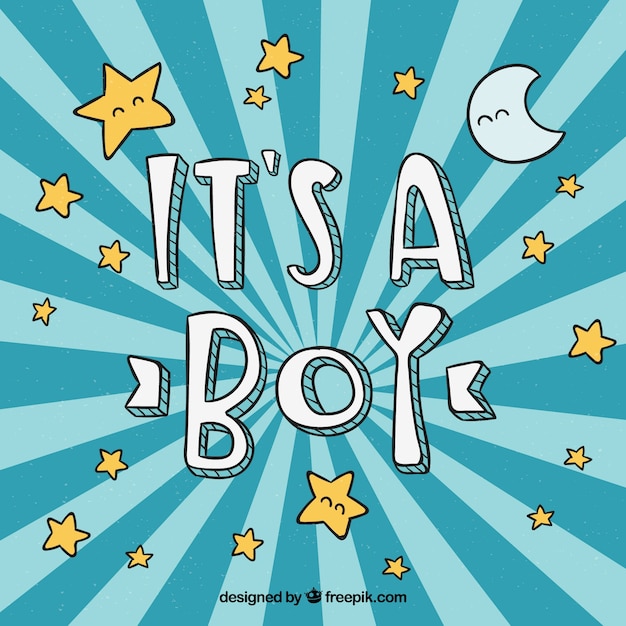 Free Vector | Baby boy background in hand drawn style