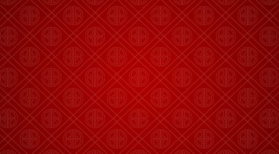 Free Vector | Background template with chinese patterns in red