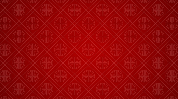 Free Vector | Background template with chinese patterns in red