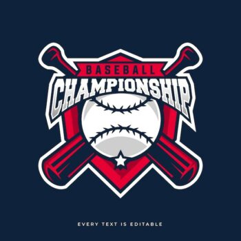 Free Vector | Baseball championship vector sports logo design