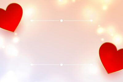 Free Vector | Beautiful love background with two heart and space for text