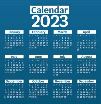 Free Vector | Blue gradient calendar 2023