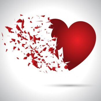 Free Vector | Broken heart, valentine background