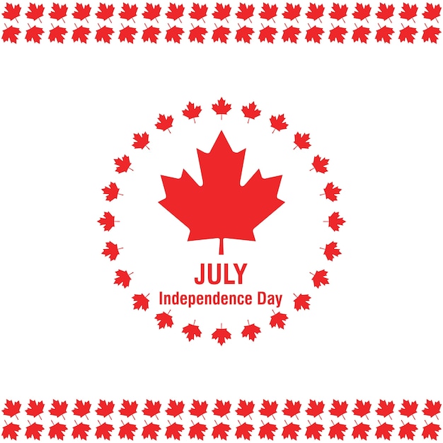 Free Vector | Canada day flag on white background