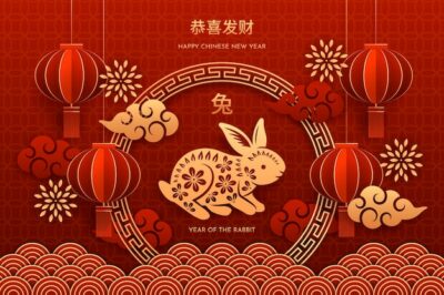 Free Vector | Chinese new year celebration background